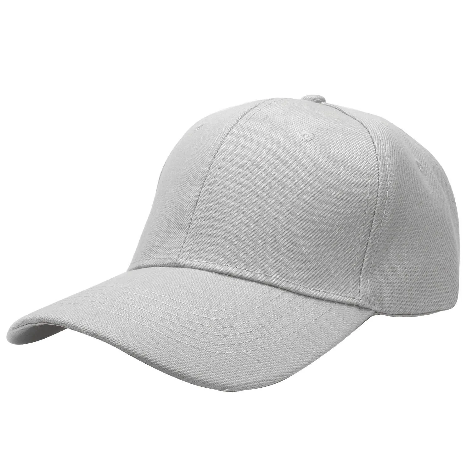 144-Pack Baseball Dad Cap Velcro Strap Adjustable Size - Light Gray