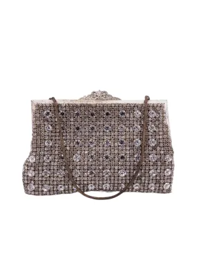 1950's Large Rhinestone Purse with Change Holder