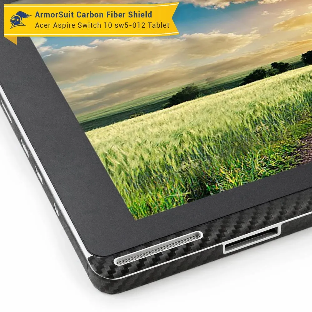 Acer Aspire Switch 10 (SW5-012) Screen Protector   Black Carbon Fiber Skin