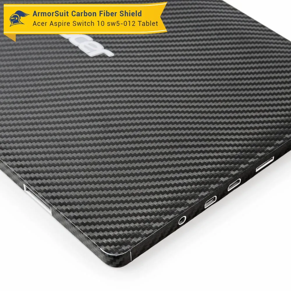 Acer Aspire Switch 10 (SW5-012) Screen Protector   Black Carbon Fiber Skin