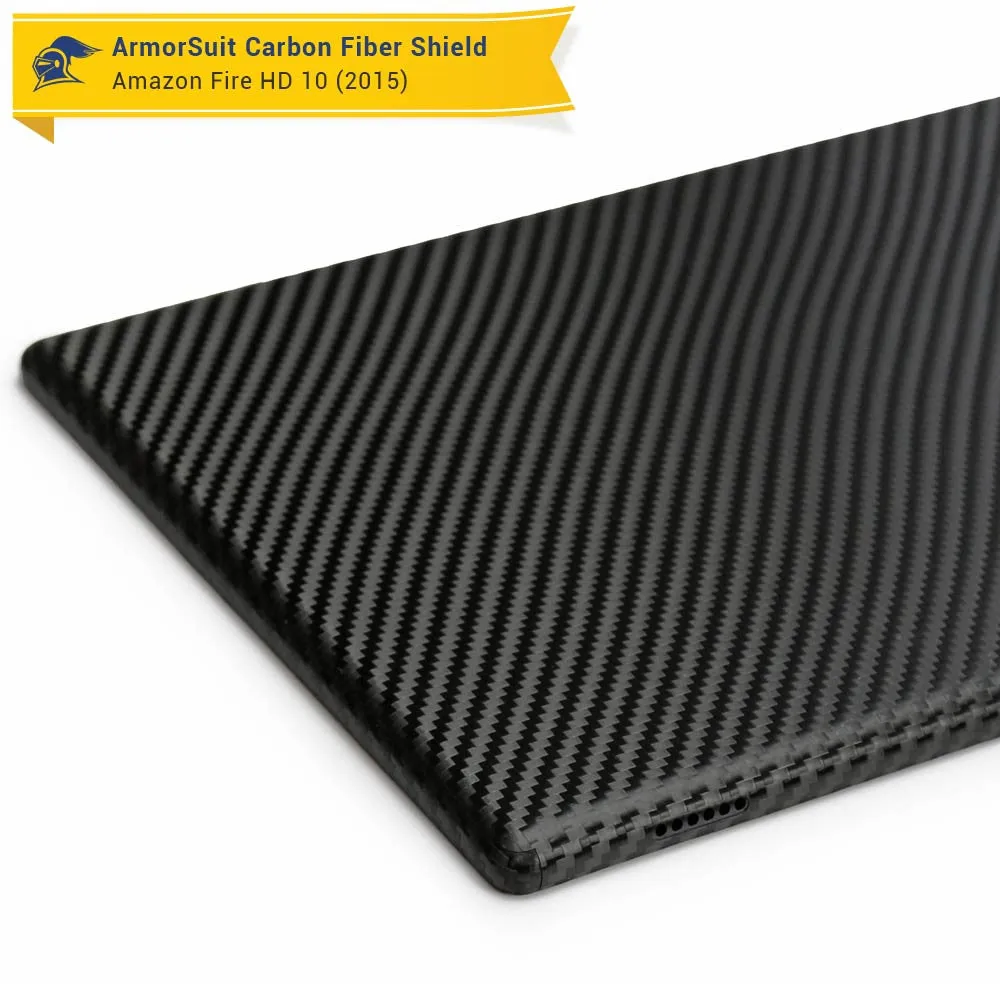 Amazon Fire HD 10 Screen Protector (10.1" - 2015 Edition)   Black Carbon Fiber