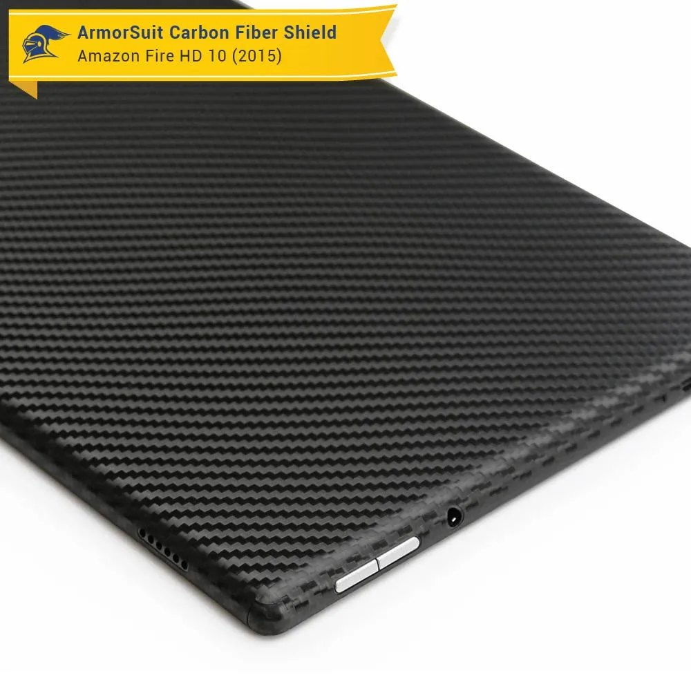 Amazon Fire HD 10 Screen Protector (10.1" - 2015 Edition)   Black Carbon Fiber