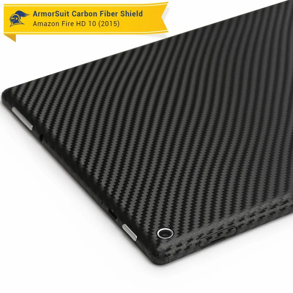 Amazon Fire HD 10 Screen Protector (10.1" - 2015 Edition)   Black Carbon Fiber