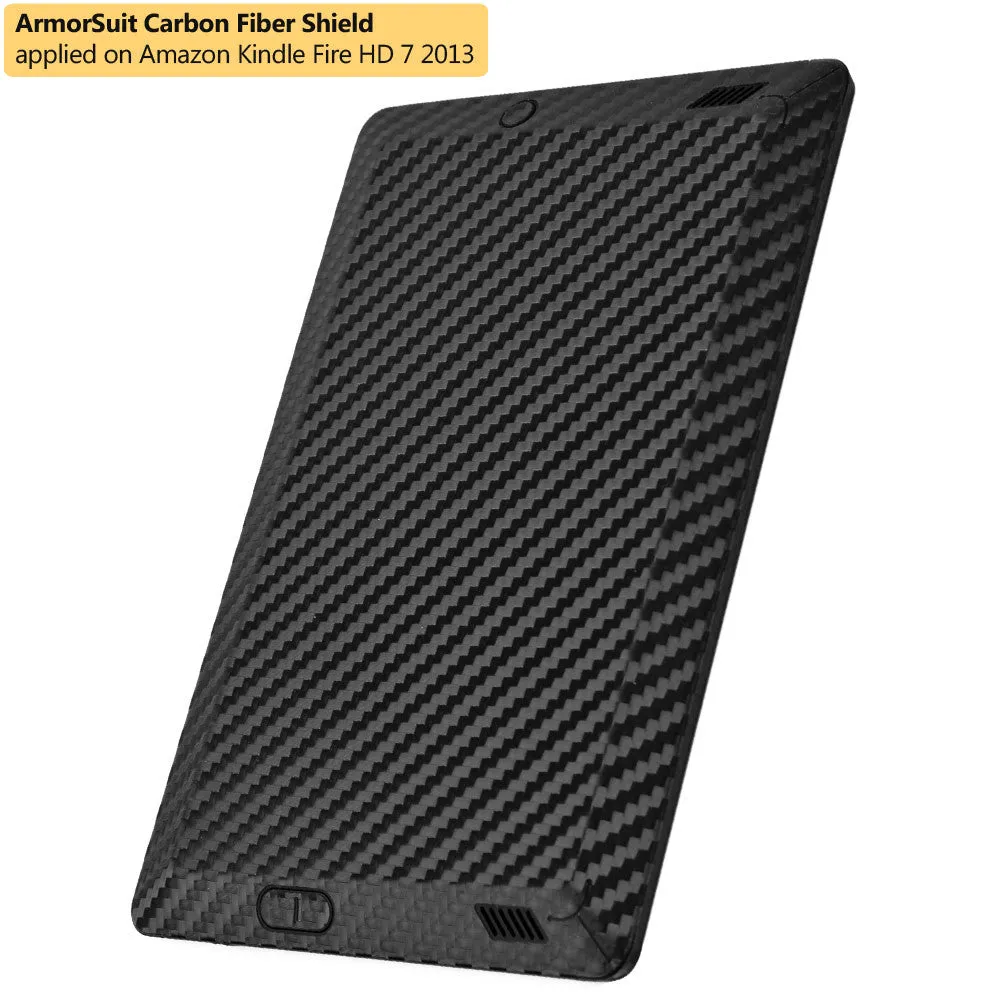 Amazon Kindle Fire HD 7" 2013 (2nd Generation) Screen Protector   Black Carbon Fiber Film Protector