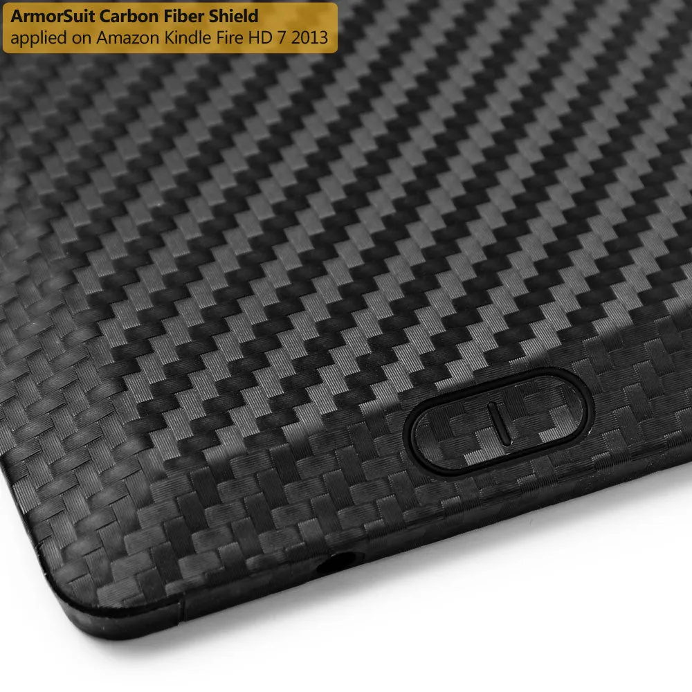 Amazon Kindle Fire HD 7" 2013 (2nd Generation) Screen Protector   Black Carbon Fiber Film Protector