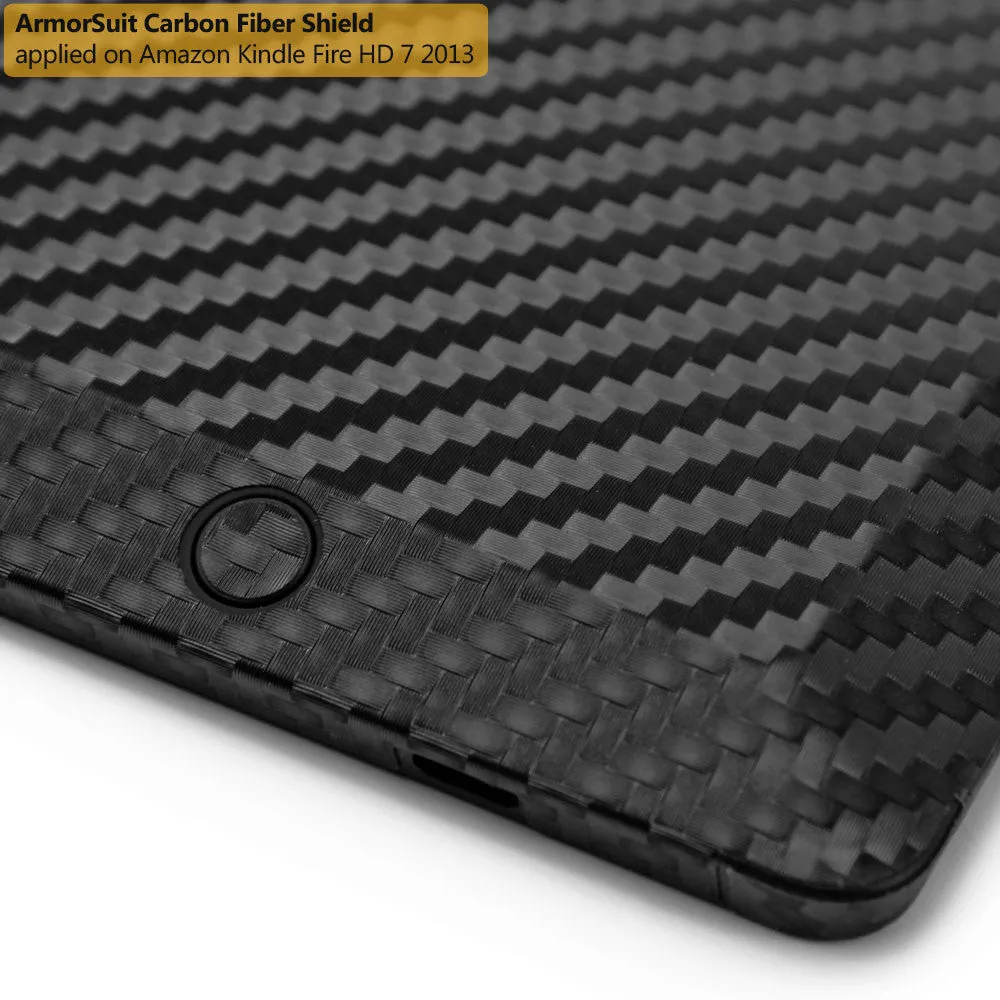 Amazon Kindle Fire HD 7" 2013 (2nd Generation) Screen Protector   Black Carbon Fiber Film Protector