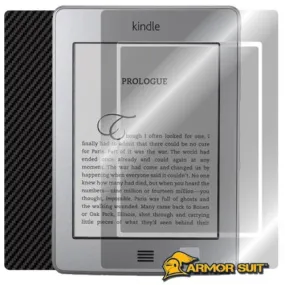 Amazon Kindle Touch 3G Screen Protector   Black Carbon Fiber Skin Protector
