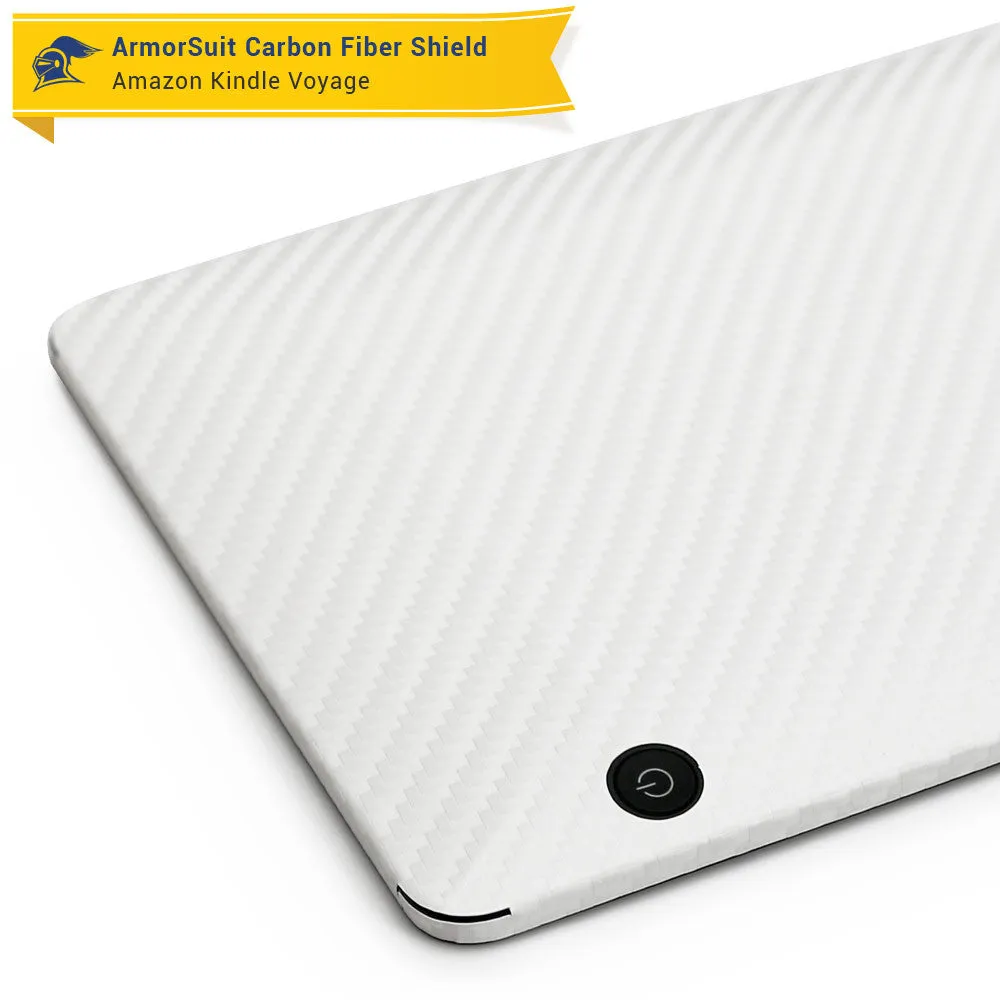 Amazon Kindle Voyage Anti-Glare (Matte) Screen Protector   White Carbon Fiber Skin