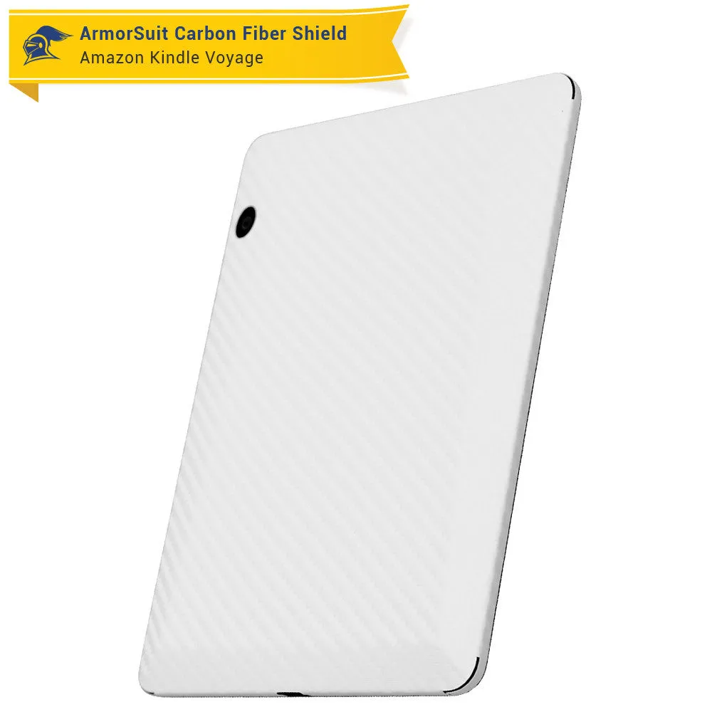 Amazon Kindle Voyage Anti-Glare (Matte) Screen Protector   White Carbon Fiber Skin