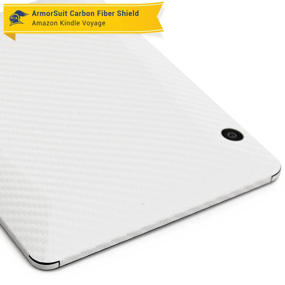 Amazon Kindle Voyage Anti-Glare (Matte) Screen Protector   White Carbon Fiber Skin