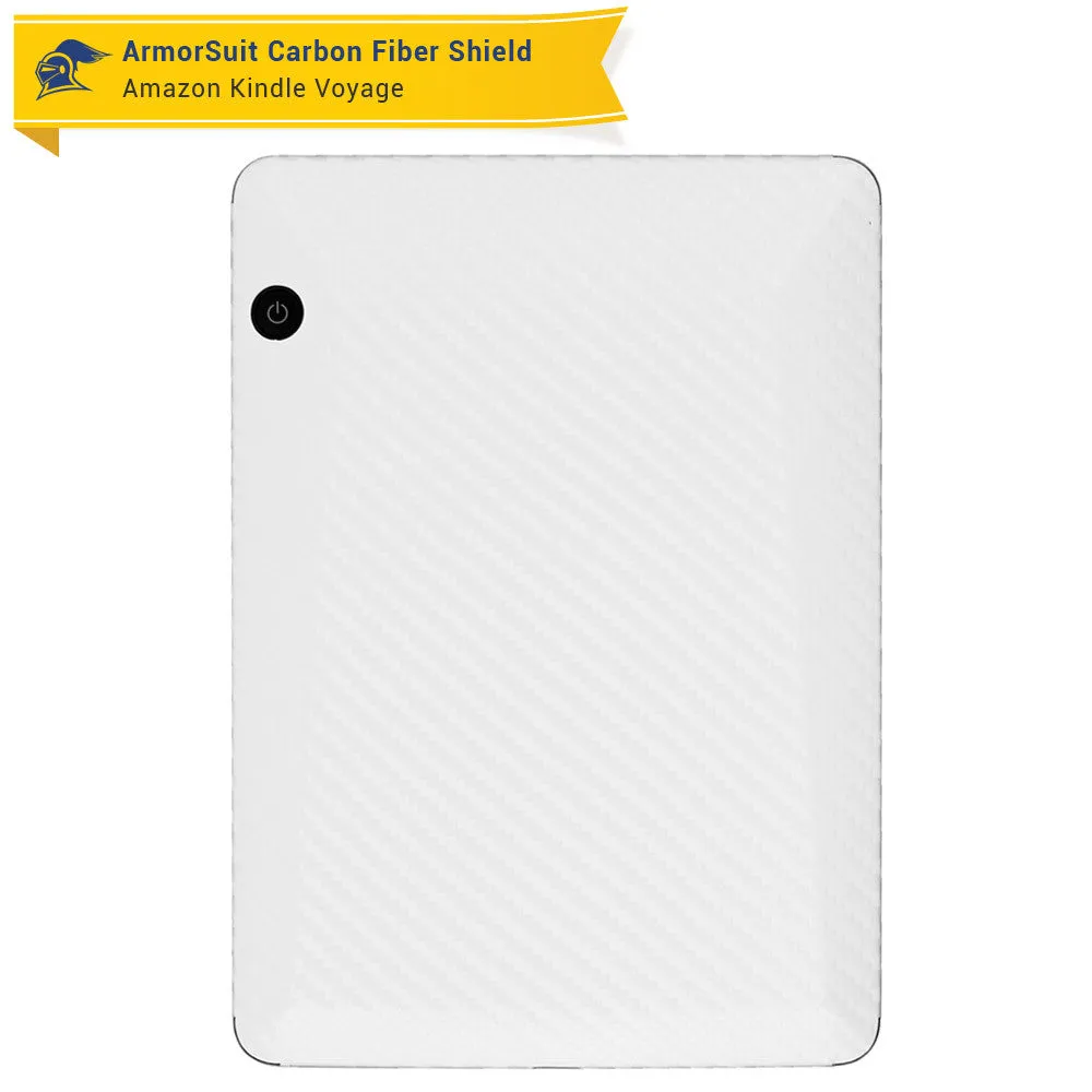 Amazon Kindle Voyage Anti-Glare (Matte) Screen Protector   White Carbon Fiber Skin