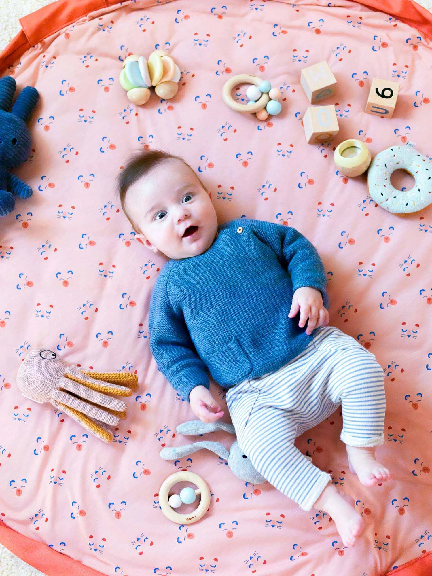 Animal Faces baby playmat - bag