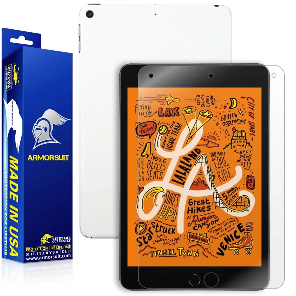 Apple iPad Mini 5 (2019) WiFi ONLY Screen Protector   Carbon Fiber Skin