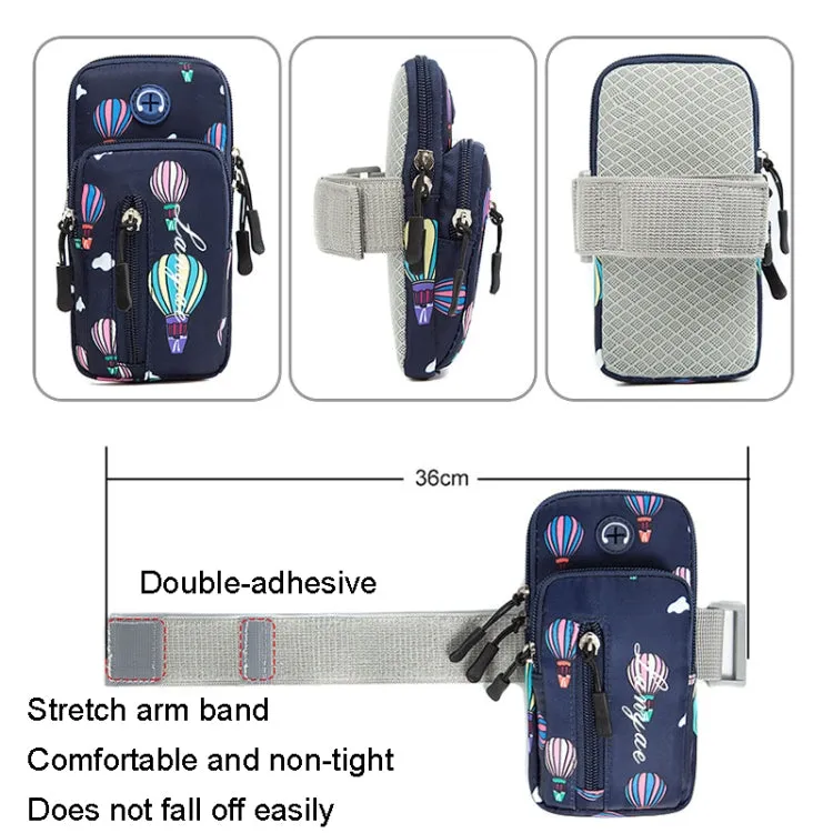 B089 Large Outdoor Sports Mobile Phone Arm Bag Riding Mountaineering Fitness Mobile Phone Case(Light Pink)