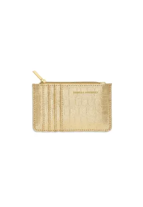 Card Purse - Rectangle - Metallic Gold Mock Croc - 12.5x8x1cms - Estella Bartlett