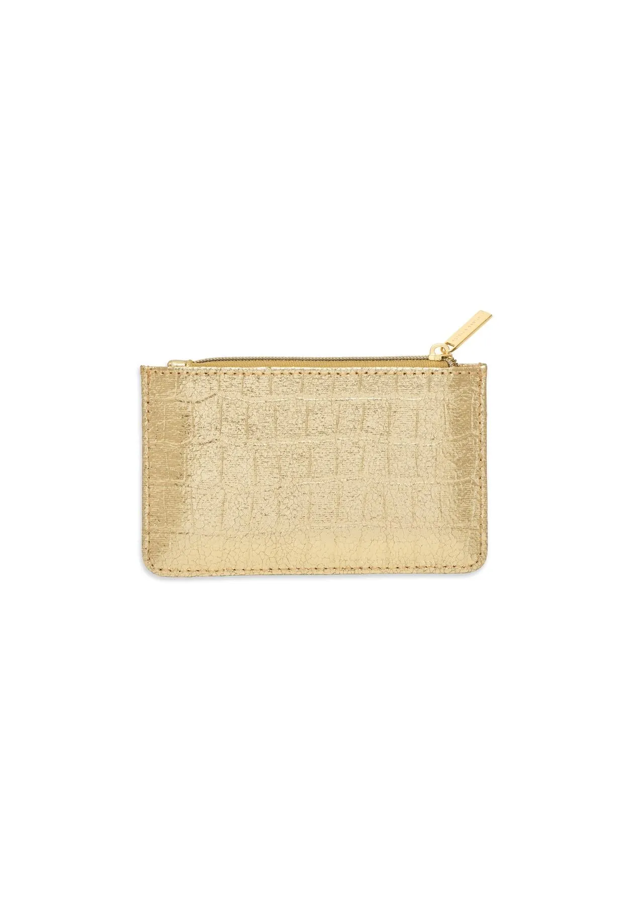 Card Purse - Rectangle - Metallic Gold Mock Croc - 12.5x8x1cms - Estella Bartlett