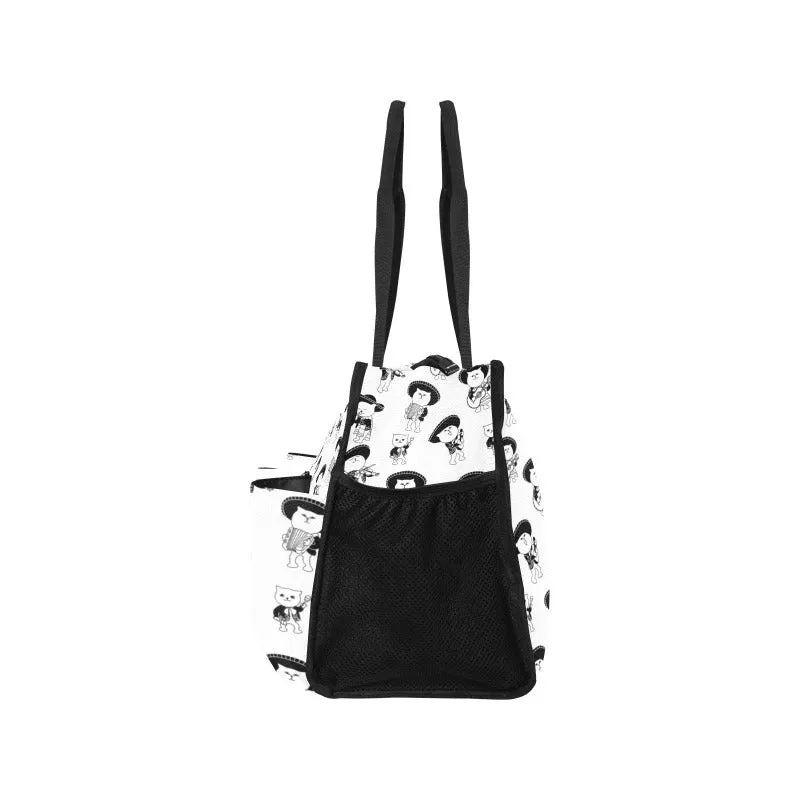 Cat Print On Nurse Tote Bag