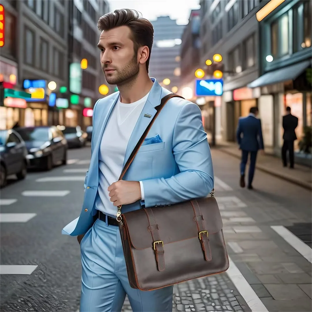 Chic Executive Men's Alligator Leather Bag