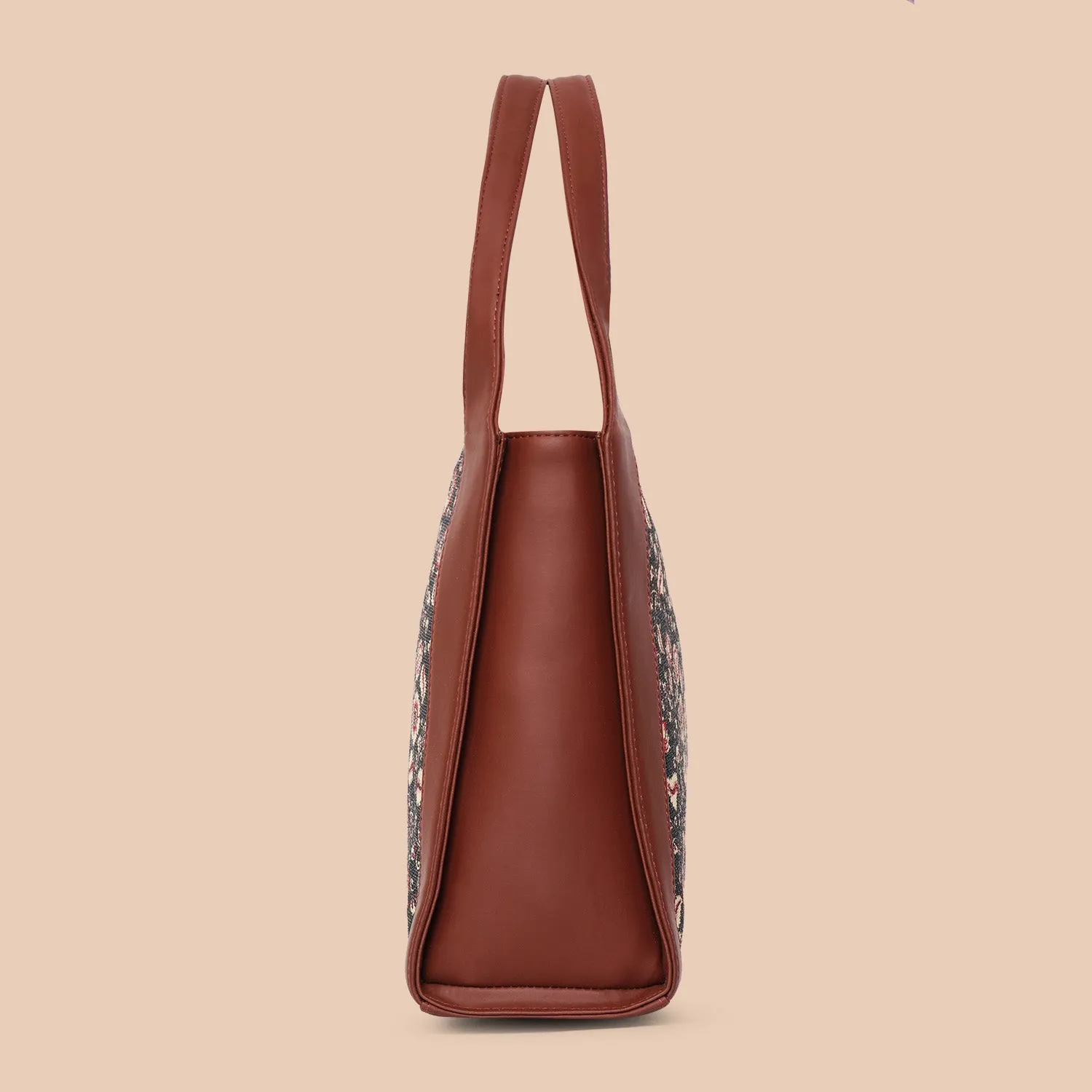 Chittoor Blue Kalamkari Trapezia Tote
