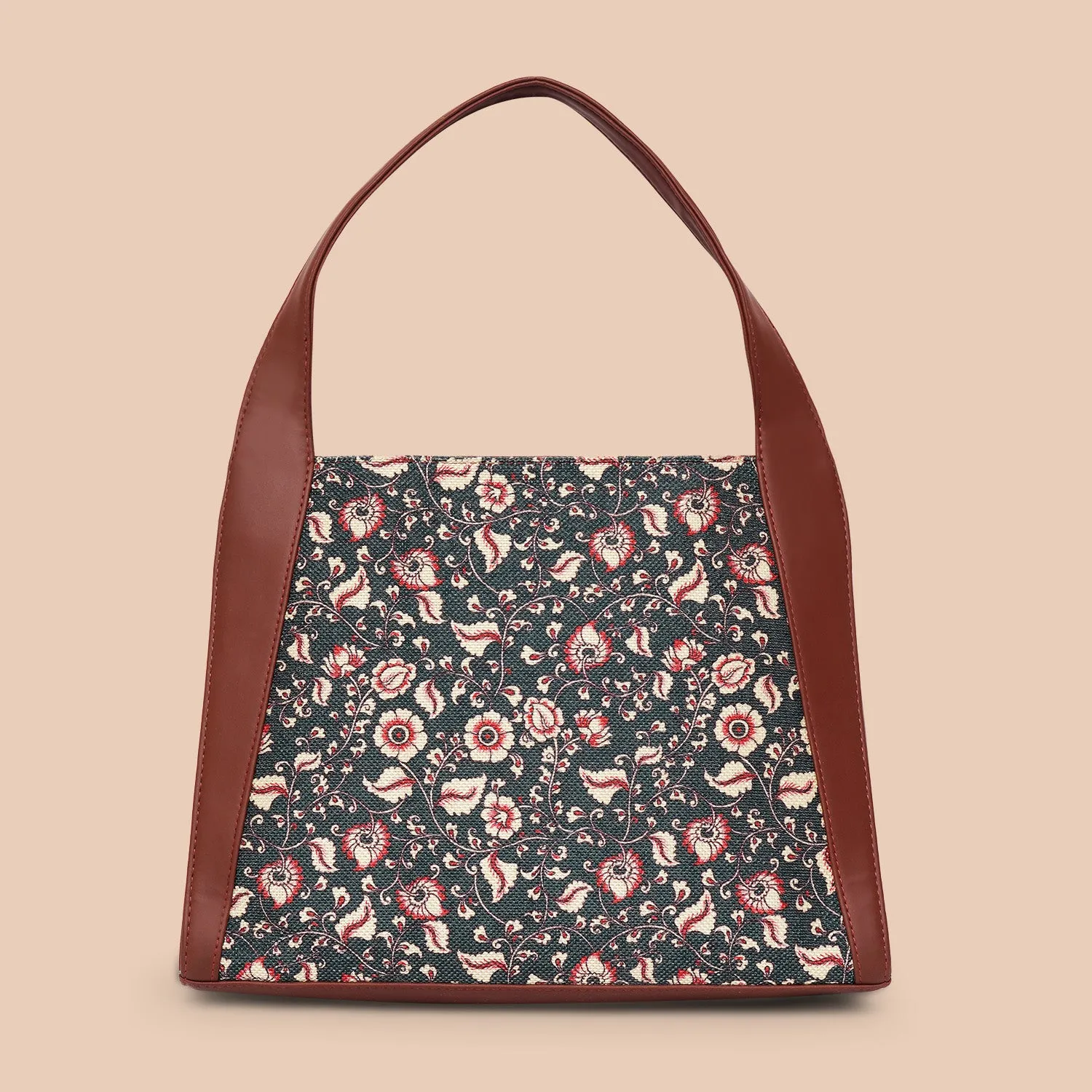 Chittoor Blue Kalamkari Trapezia Tote