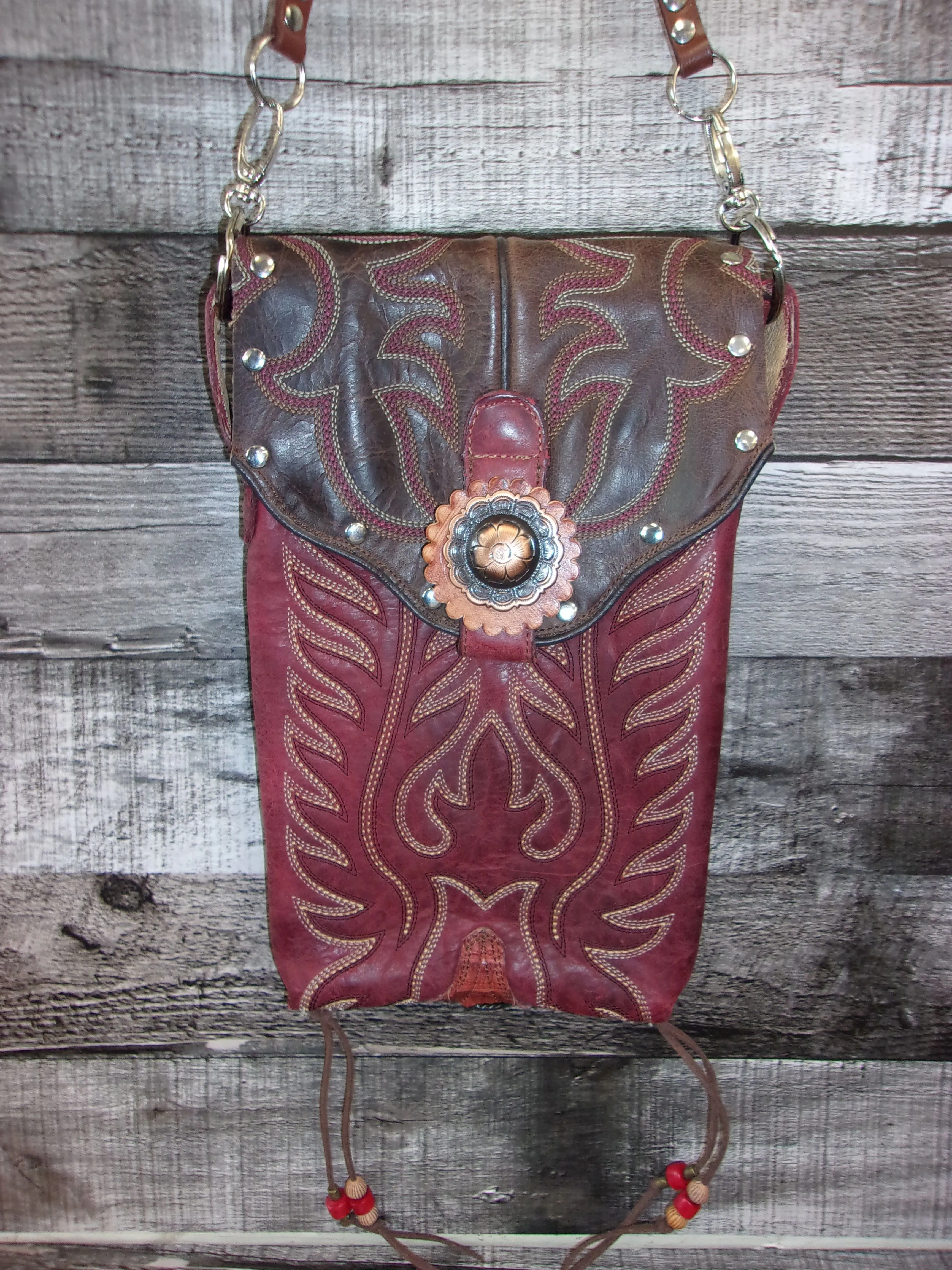 Cowboy Boot Crossbody Hipster Purse HP943