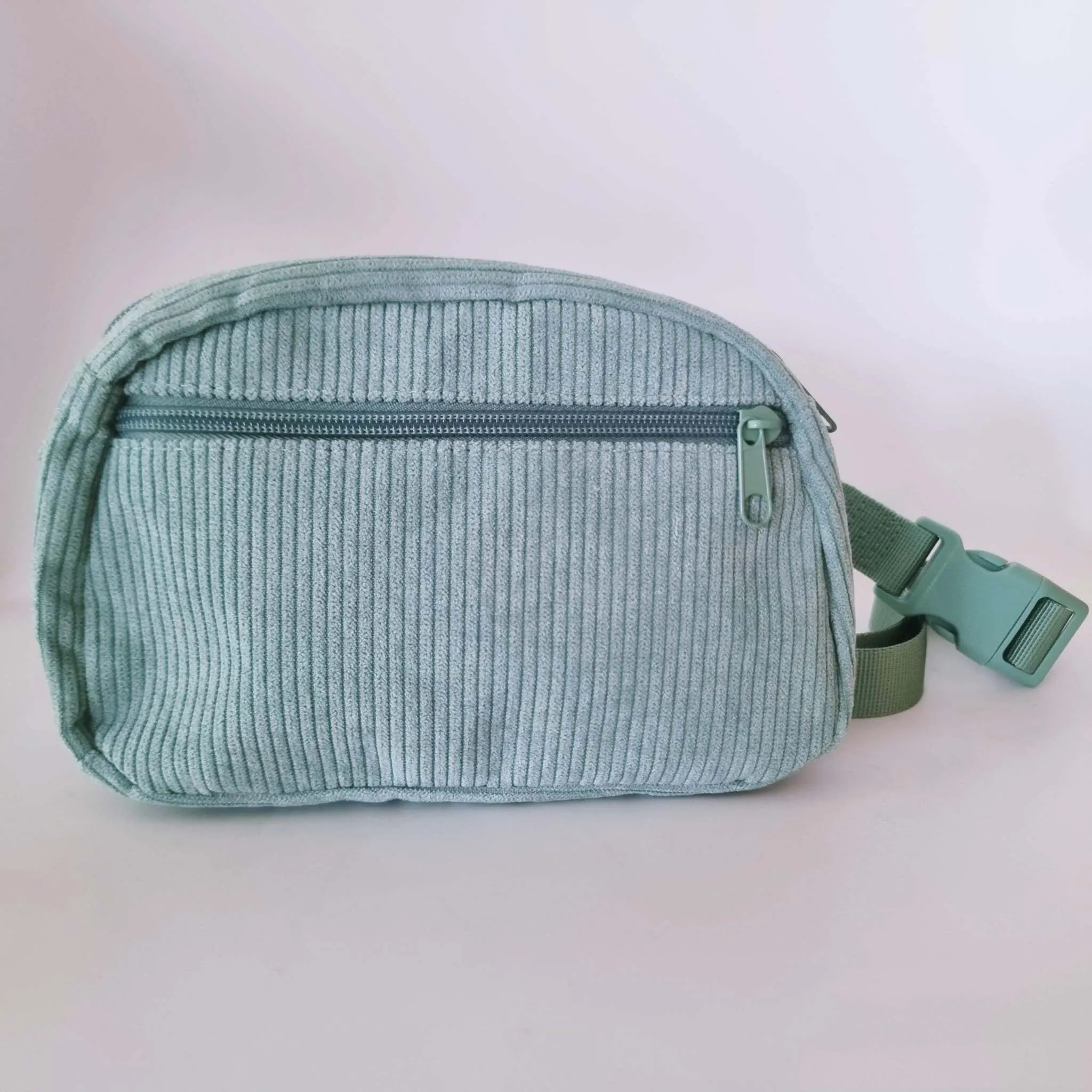 Dog walking bag - Sage green corduroy