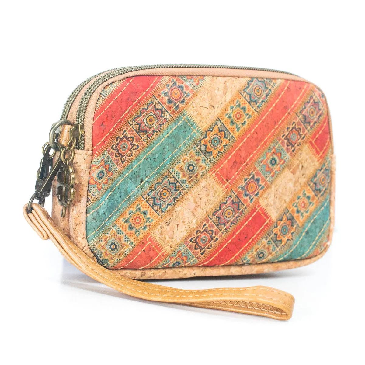 Flash Sale Natural Cork Patchwork Embellished Clutch for Women BAGF-059