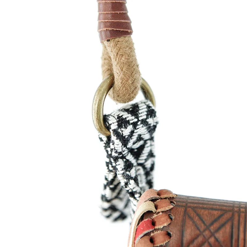 Handmade Boho Leather Fringe Crossbody Purse Western Purses With Fringe For Women