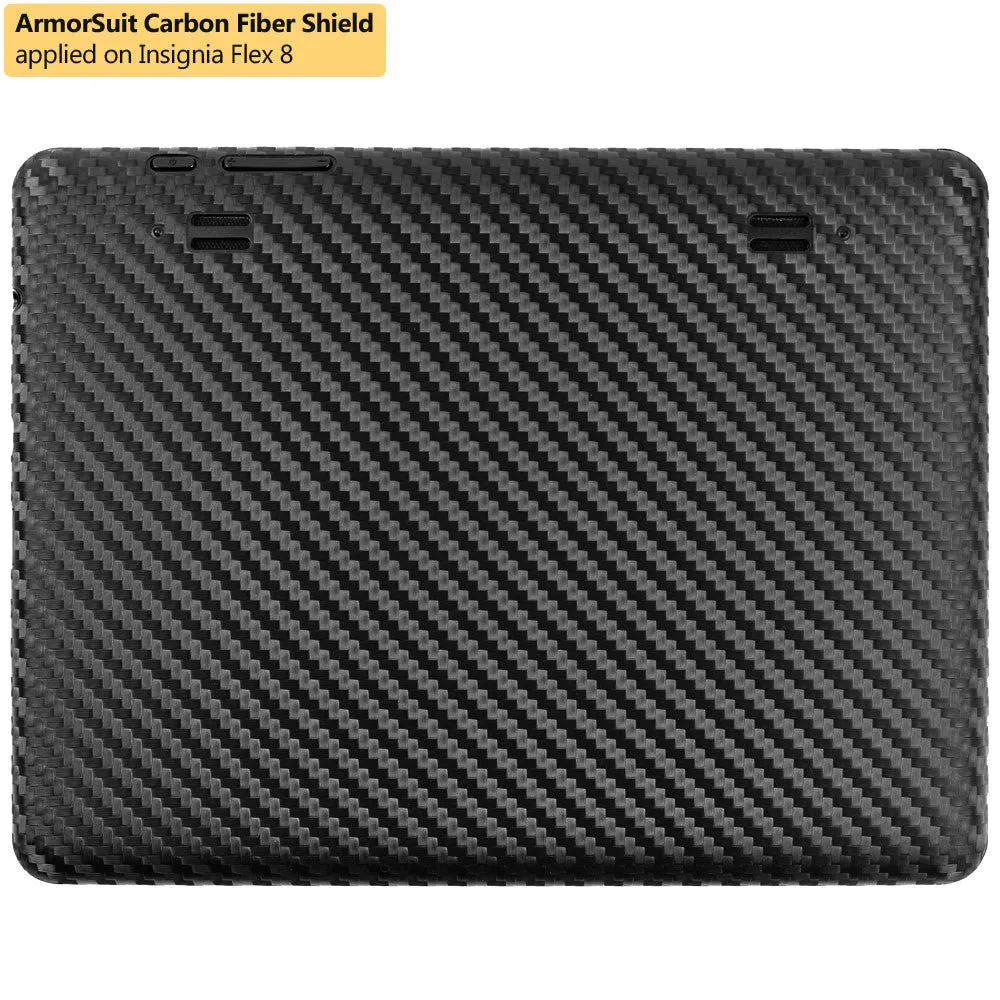 Insignia Flex 8 (NS-14T002) Screen Protector   Black Carbon Fiber Film Protector (Not Compatible with Flex 8 LTE)