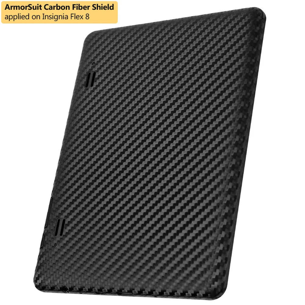 Insignia Flex 8 (NS-14T002) Screen Protector   Black Carbon Fiber Film Protector (Not Compatible with Flex 8 LTE)