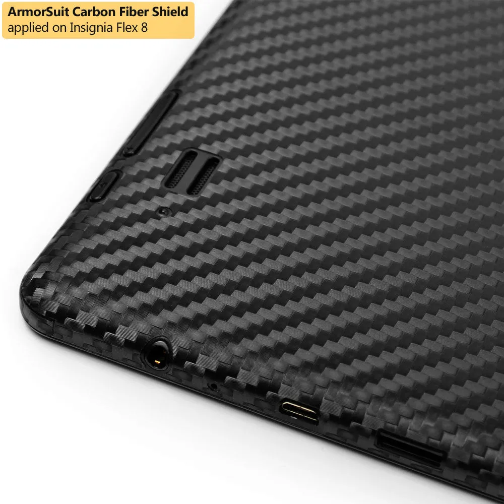 Insignia Flex 8 (NS-14T002) Screen Protector   Black Carbon Fiber Film Protector (Not Compatible with Flex 8 LTE)