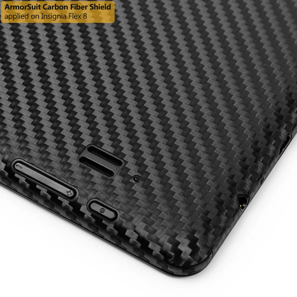 Insignia Flex 8 (NS-14T002) Screen Protector   Black Carbon Fiber Film Protector (Not Compatible with Flex 8 LTE)