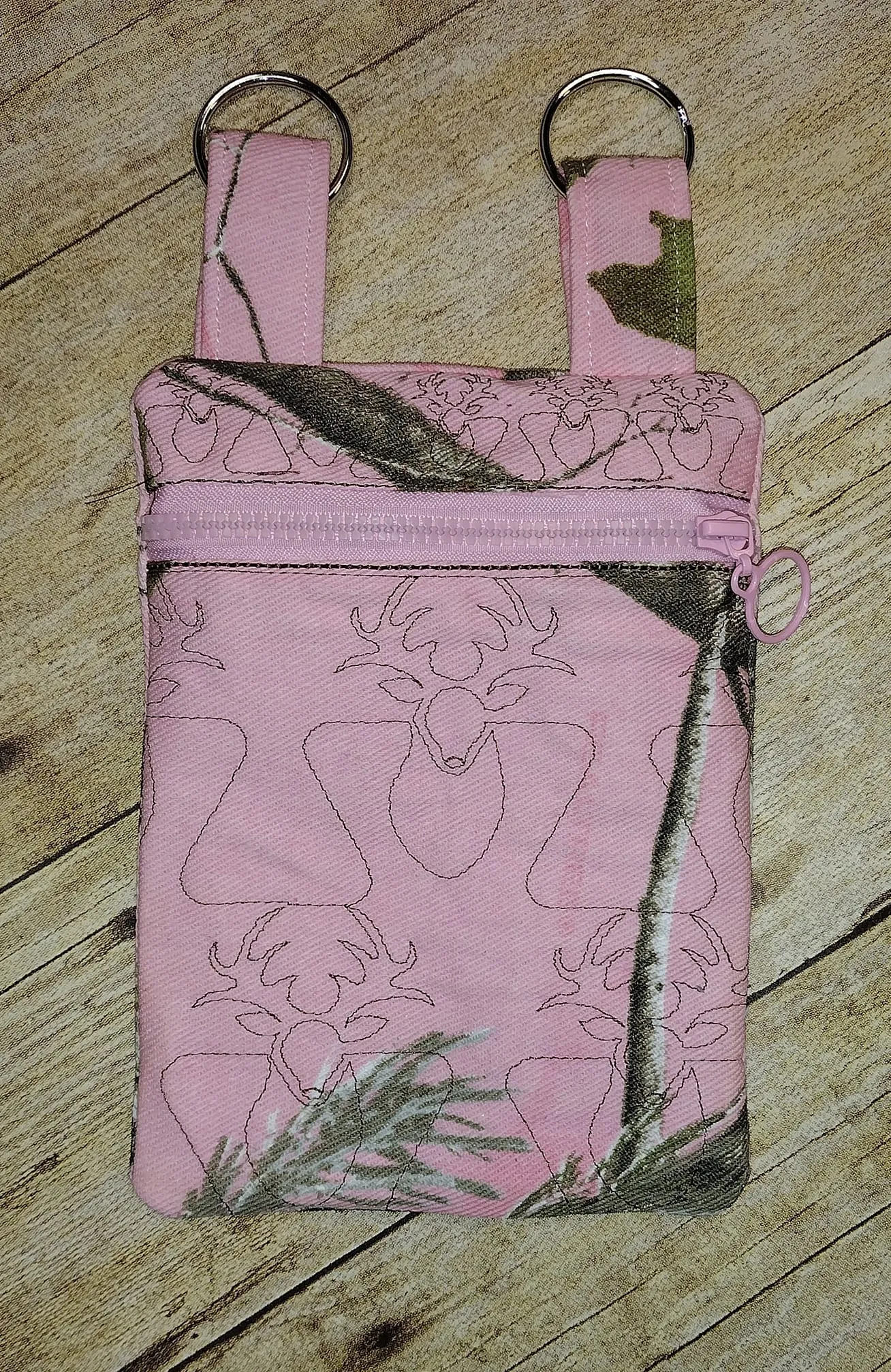 ITH Deer Motif Zipper Bag Purse