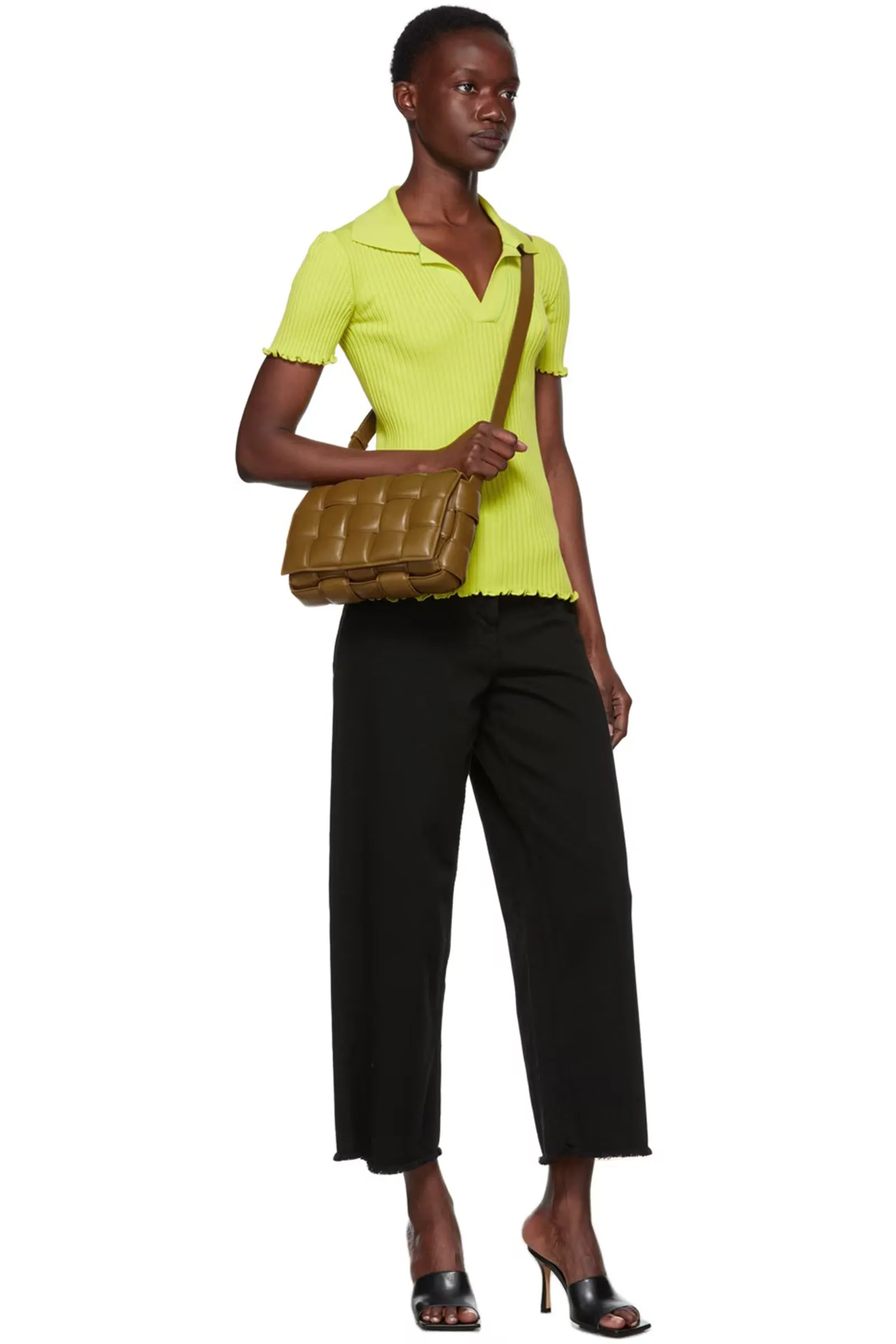 Khaki Padded Cassette Shoulder Bag