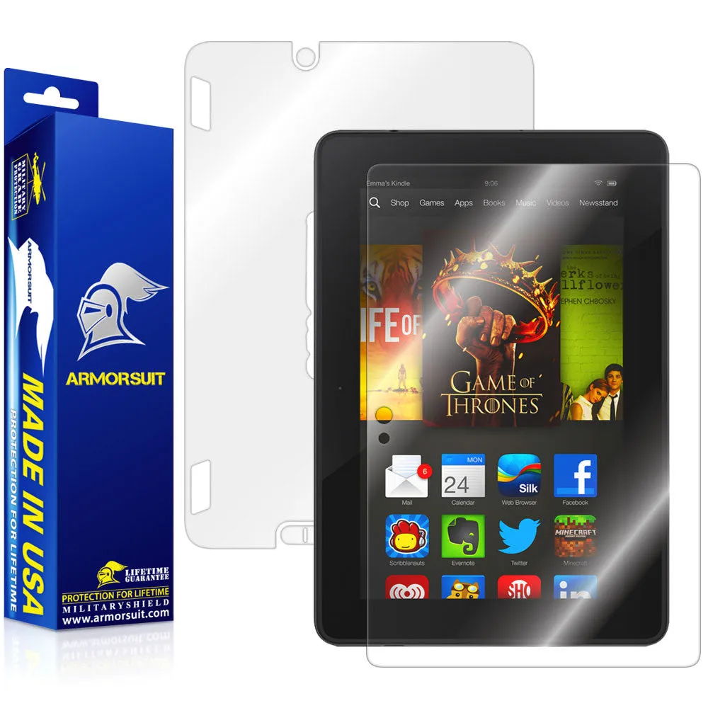 Kindle Fire HDX 7" Screen Protector   Full Body Skin Protector