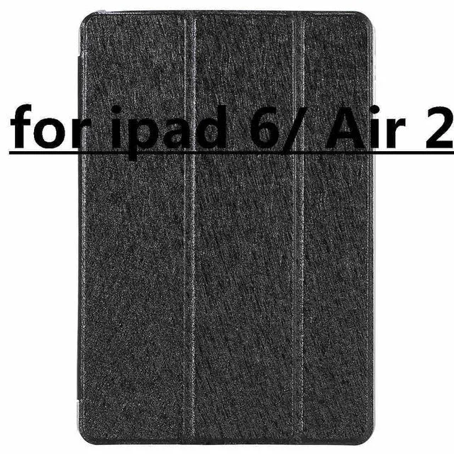 KISSCASE For ipad mini ipad5 6 Air 2 Flip Transparent Clear Silk Leather Case For ipad Air air2 Mini 1 2 3 4 Stand Full Cover