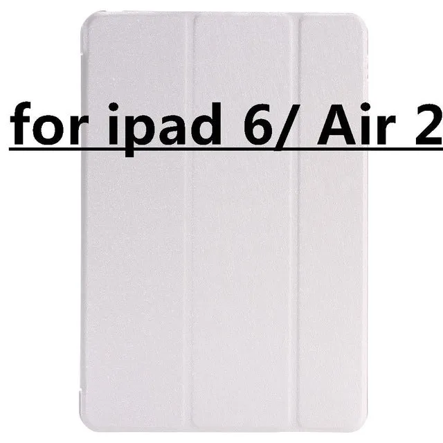 KISSCASE For ipad mini ipad5 6 Air 2 Flip Transparent Clear Silk Leather Case For ipad Air air2 Mini 1 2 3 4 Stand Full Cover