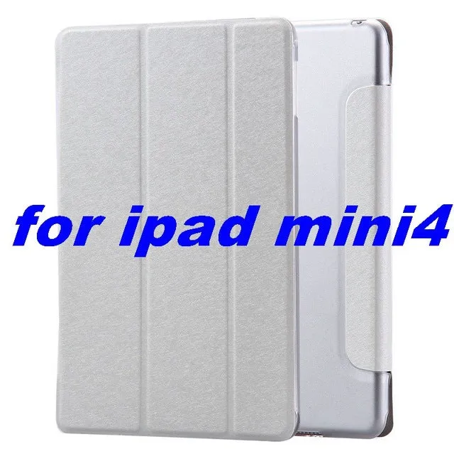 KISSCASE For ipad mini ipad5 6 Air 2 Flip Transparent Clear Silk Leather Case For ipad Air air2 Mini 1 2 3 4 Stand Full Cover