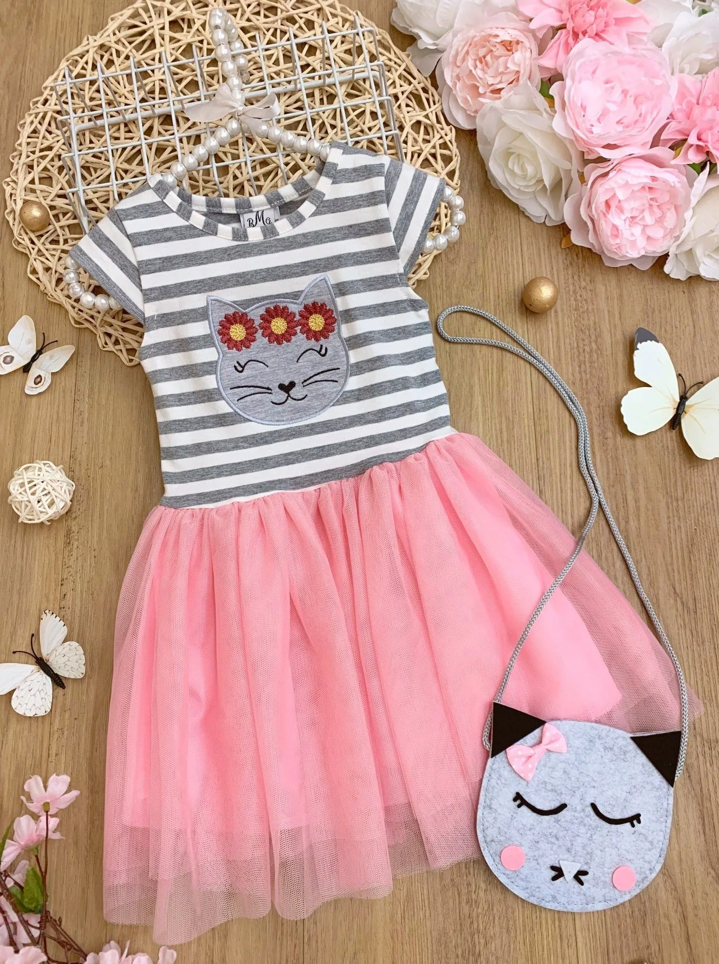 Kitty Cat Tutu Dress And Purse Set