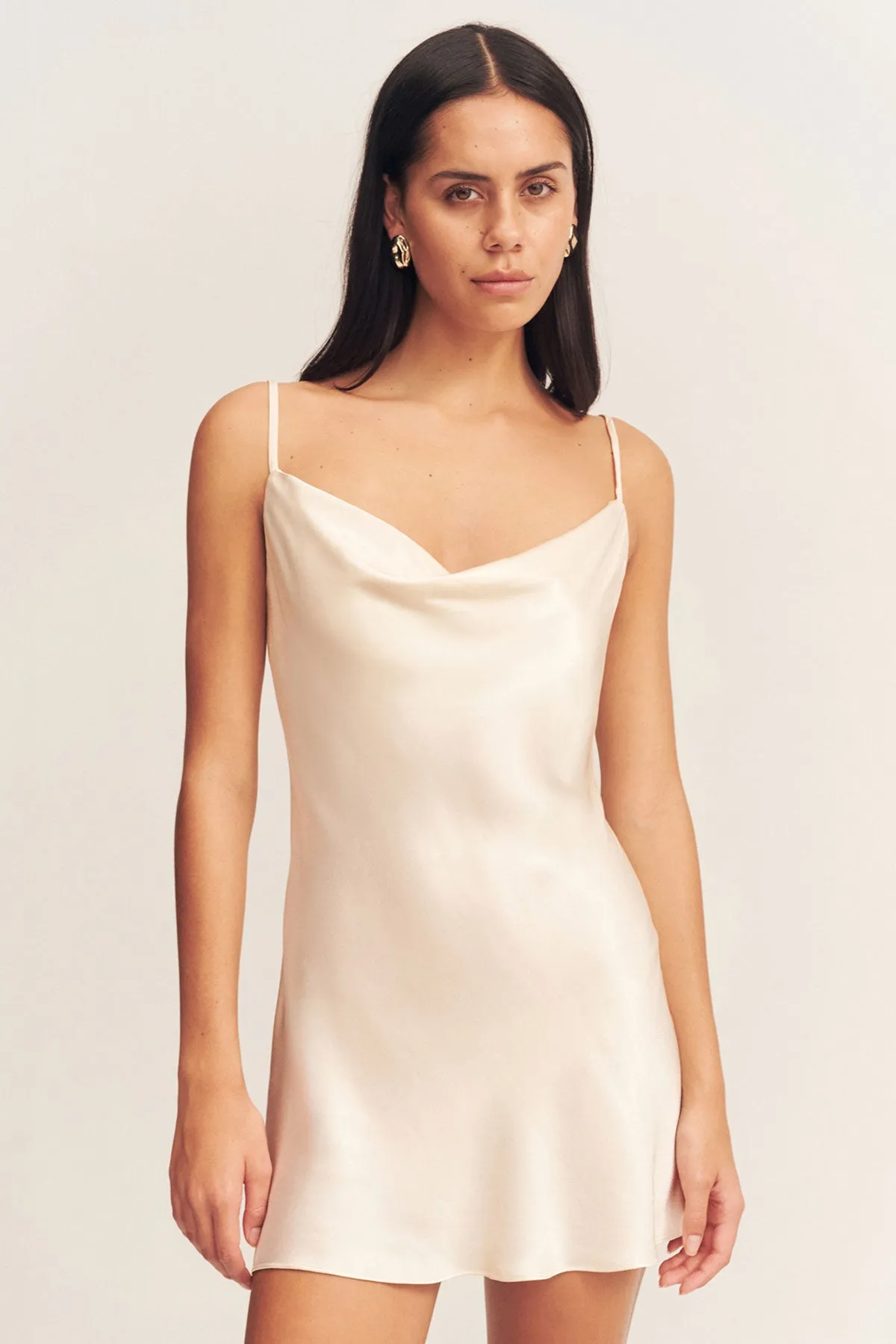 LA LUNE LOUNGE SLIP DRESS - CREAM