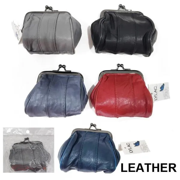 Ladys Purse With Metal Clips - 8cm x 7.5cm
