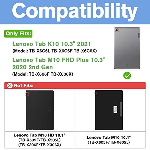 Lenovo Tab K10 10.3"/ M10 FHD Plus 10.3" 2nd Gen Slim Hard Shell Case | ProCase