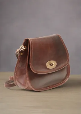 Luxury Irish Leather Cross Body Bag - Brown
