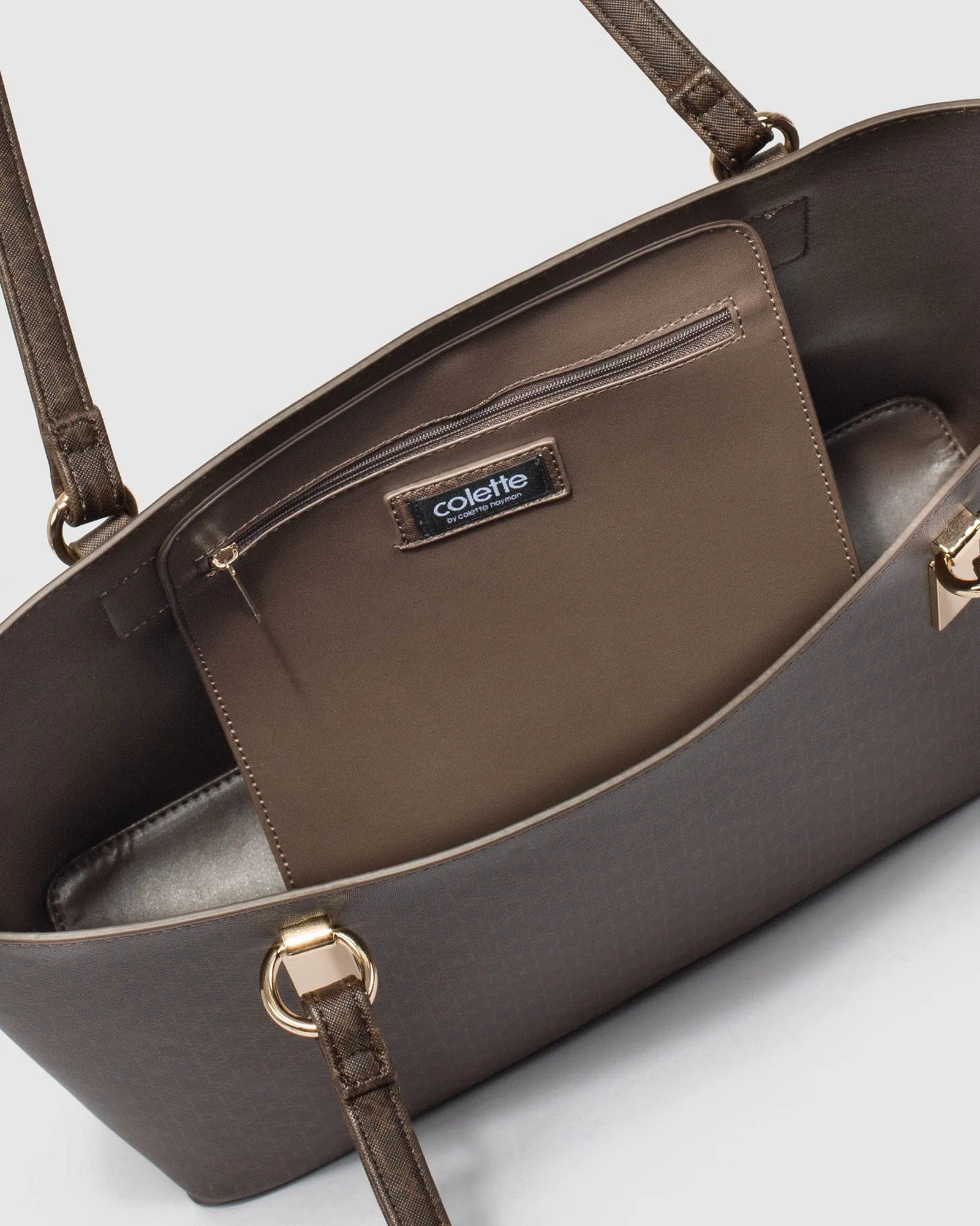Monogram Angelina Tote Bag with Gold Hardware