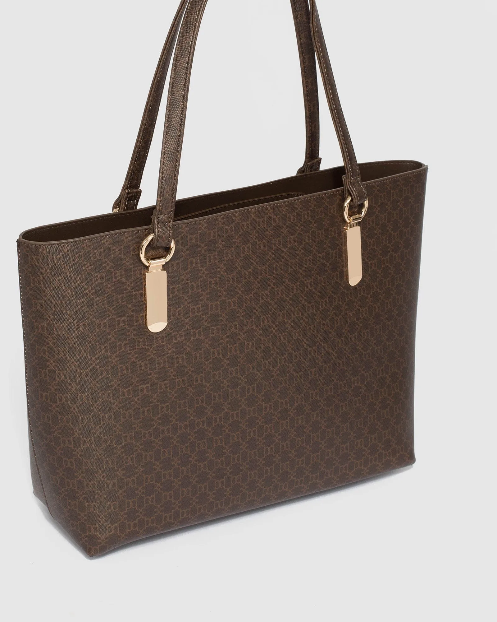 Monogram Angelina Tote Bag with Gold Hardware