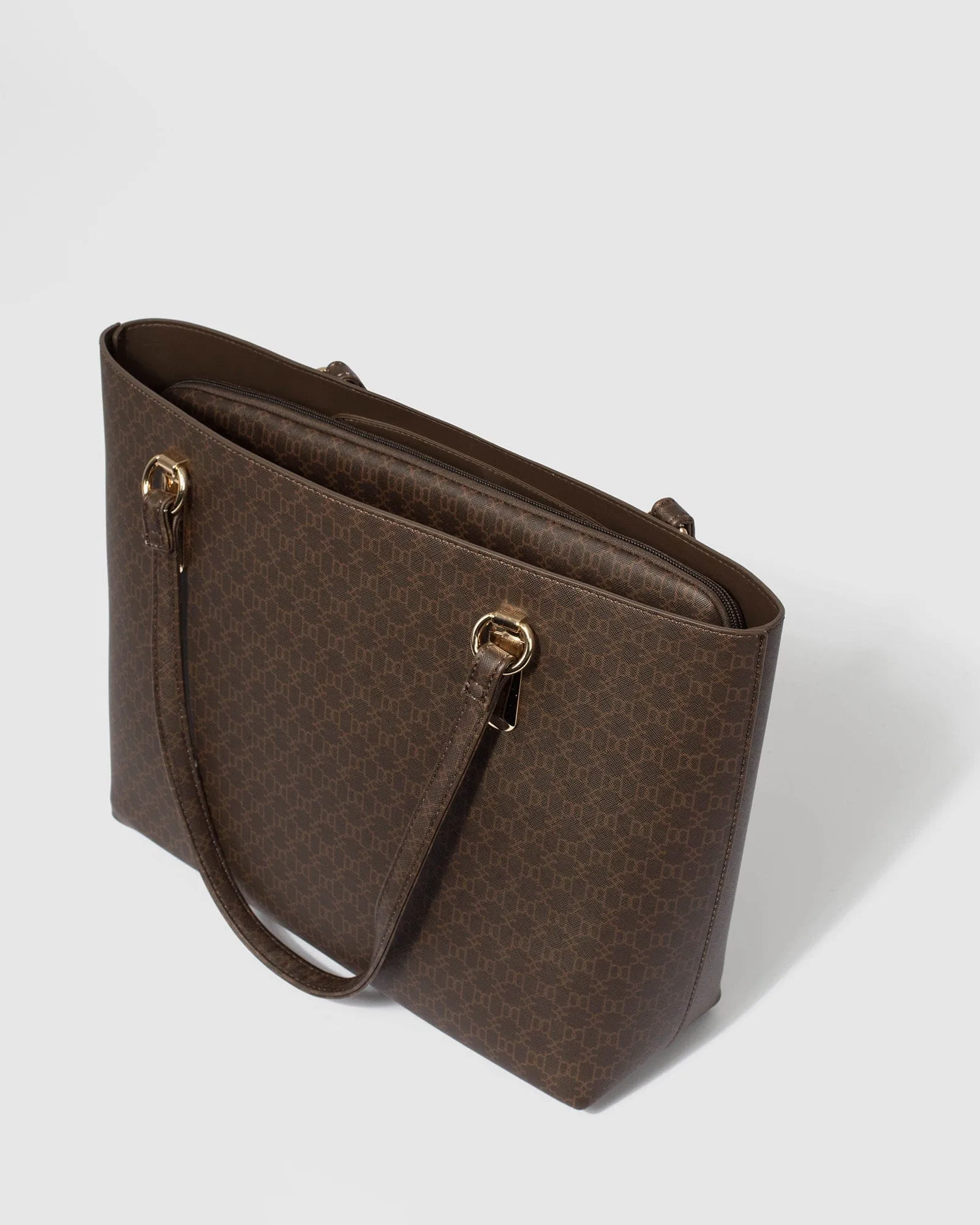 Monogram Angelina Tote Bag with Gold Hardware