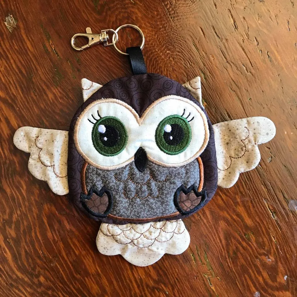 Owl Zipper Purse 4x4 5x5