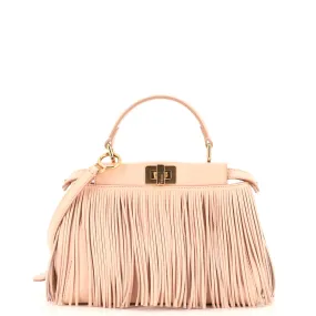 Peekaboo Bag Fringe Leather Mini