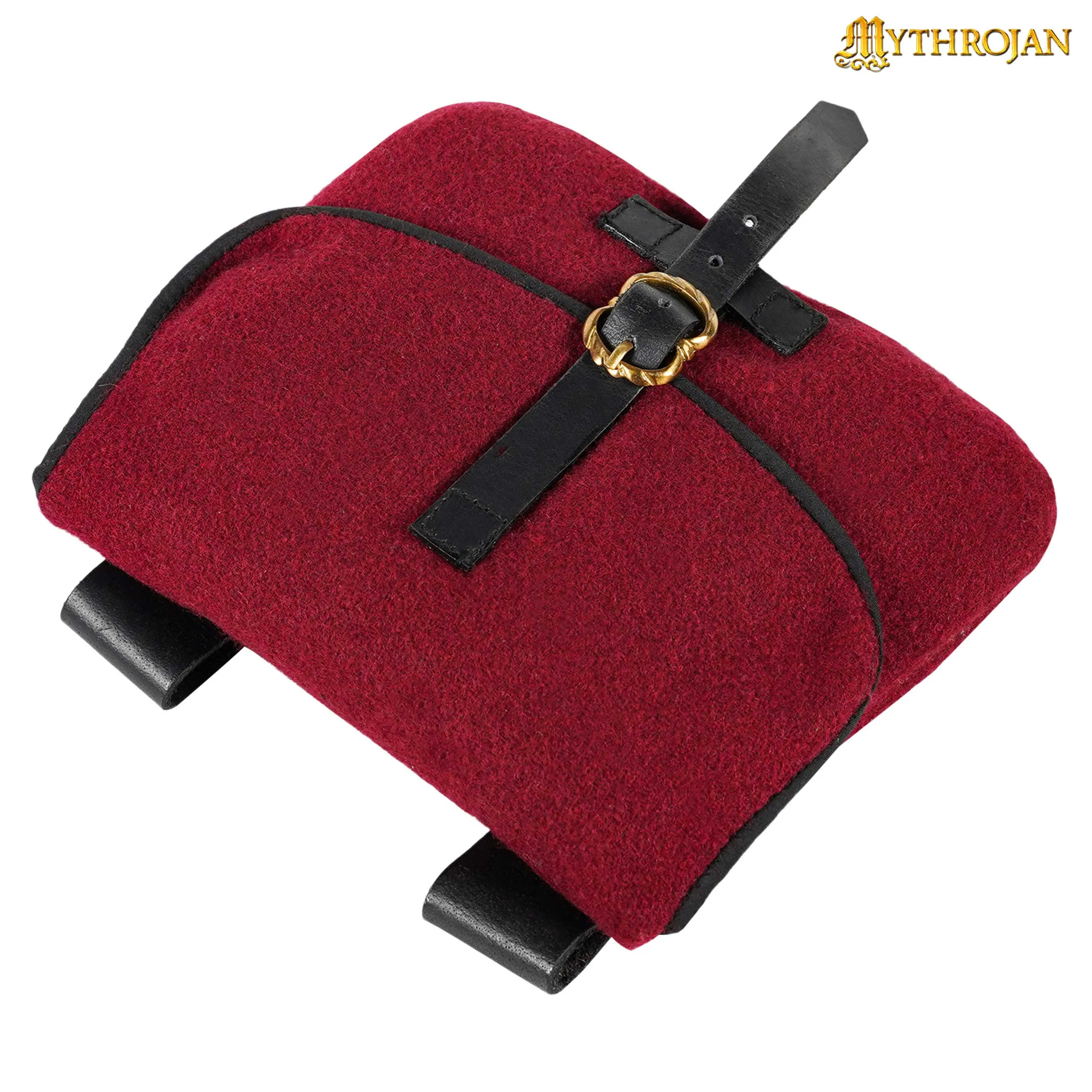 Red Wool Medieval Bag