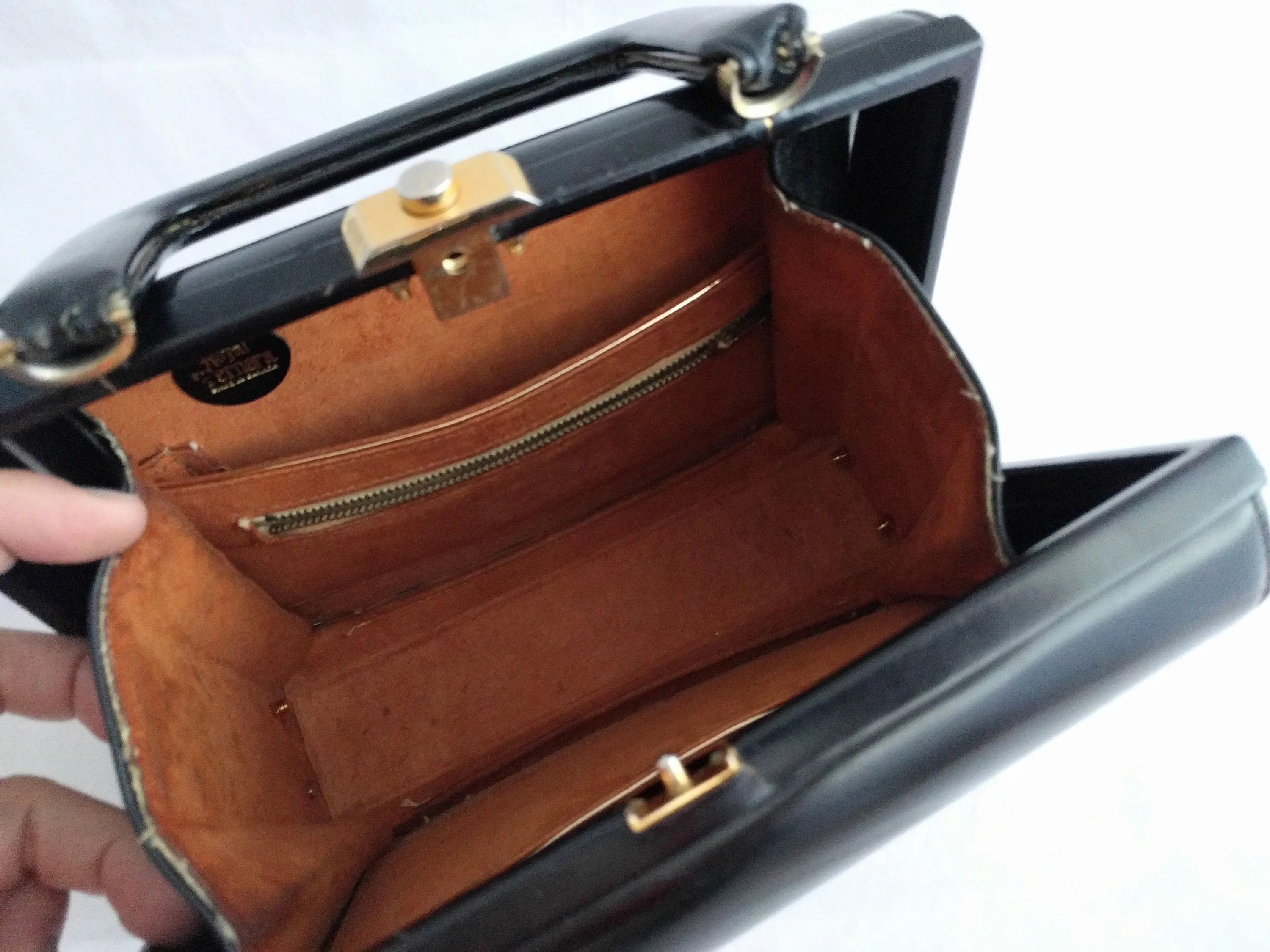 Royal Ternera -  Classic Elegance - Stunning 60s  vintage leather bag by Royal Ternera Rare 1960s Vintage Leather Handbag